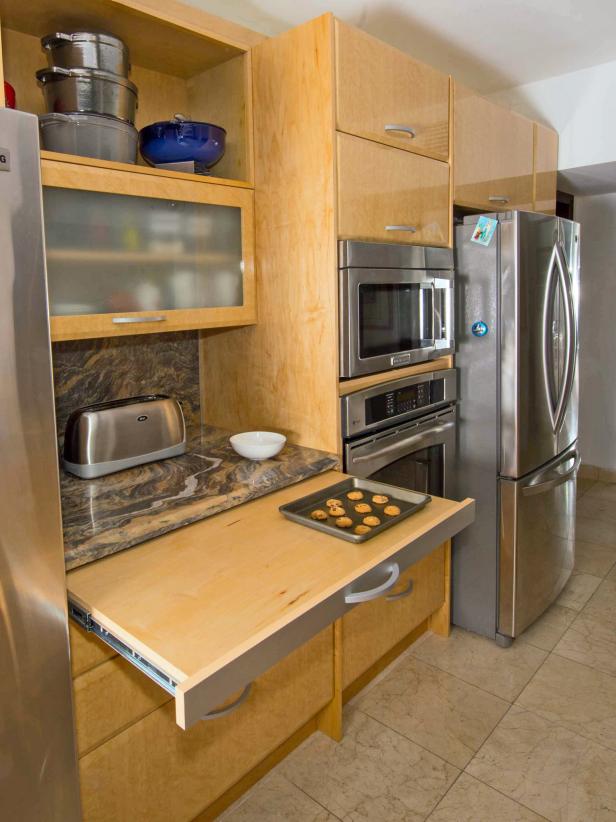 Contemporary Kitchen  with Pull Out Work Space  HGTV