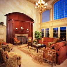 Grand Sitting Room With Wall Of Windows