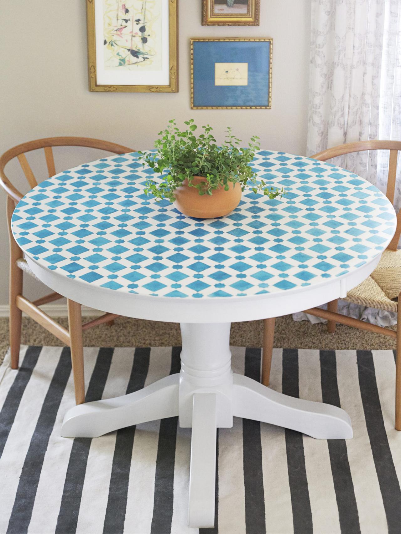 How To Paint A Mosaic Table Top Hgtv