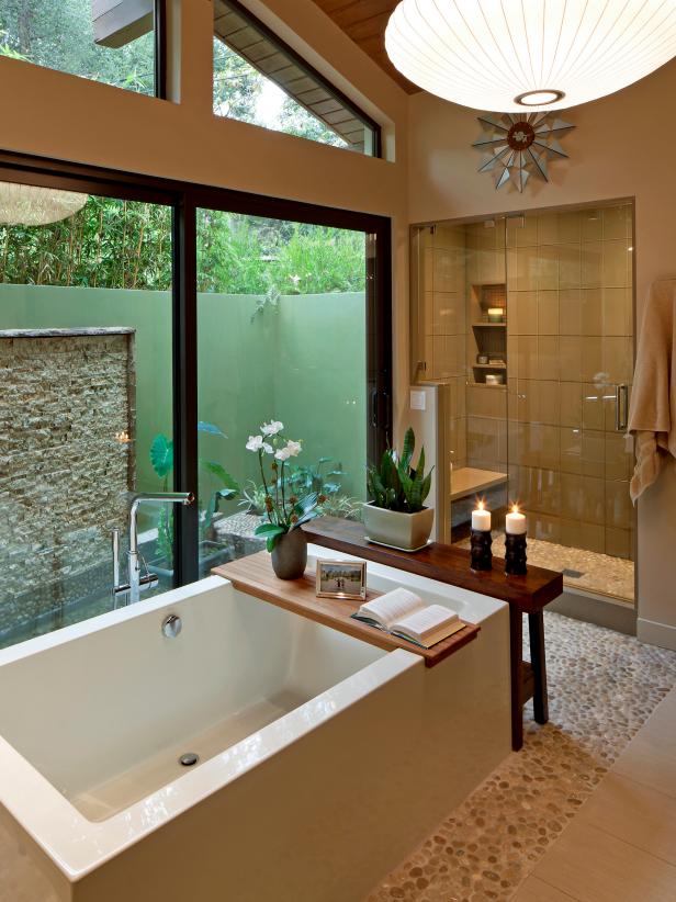 bathroom window treatments for privacy | hgtv