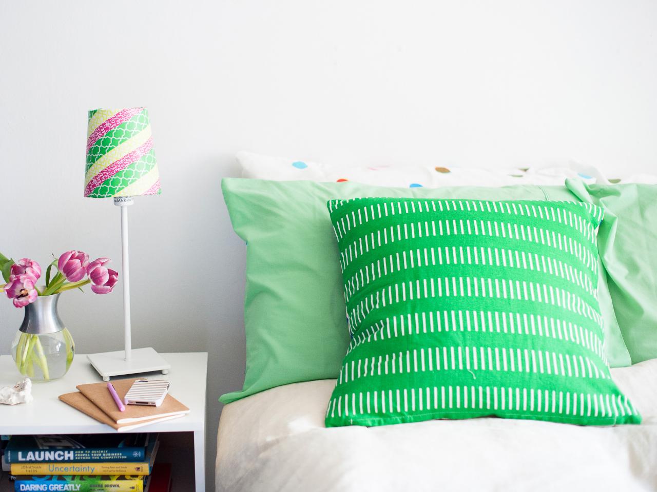 Contemporary Teen Bedroom With Bright Green Pillow Hgtv
