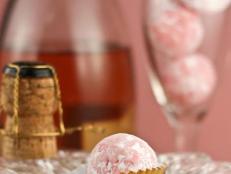 Make your wedding toast even sweeter with pink champagne truffles. Display them in foil candy papers for extra eye appeal.