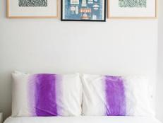 Transform a simple set of white bedding into a fresh and modern masterpiece with your favorite color dye and just a few hours.