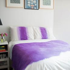 Modern Bedroom With Ombre Dip-Dyed Duvet