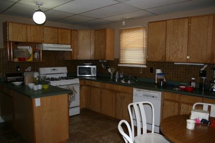 Before: Outdated Cabinets