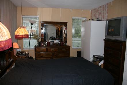 Before: Dated, Dark Bedroom