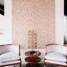 Contemporary Sitting Area With Neutral Wall Art