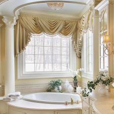 Traditional Luxury Bathroom with Picture Window