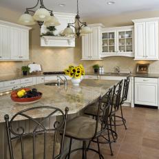Spacious Kitchen With Granite Counters 