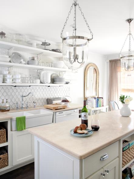 All-White Kitchen With Island