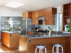Brown and Gray Contemporary Kitchen
