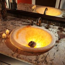 Mosaic Tile Bathroom Sink 