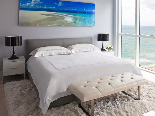Contemporary Bedroom With Vast Ocean Views