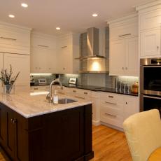 Transitional Kitchen With Shaker-Style Cabinets