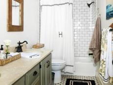 White Bathroom With Neutral Cabinet