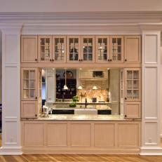Traditional Kitchen With Built-In Hutch