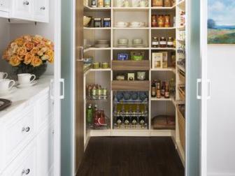 Kitchen Pantry With Organized Shelves
