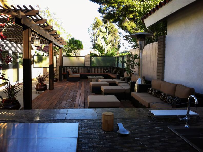 Outdoor Patio With Wood Deck