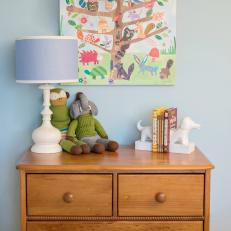 Transitional Children's Room Dresser and Artwork