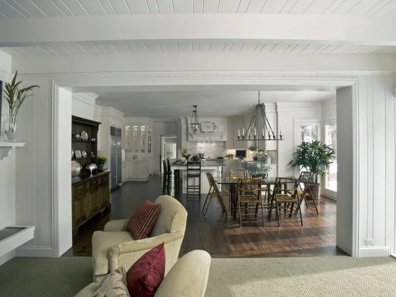 White Open-Plan Cottage Kitchen