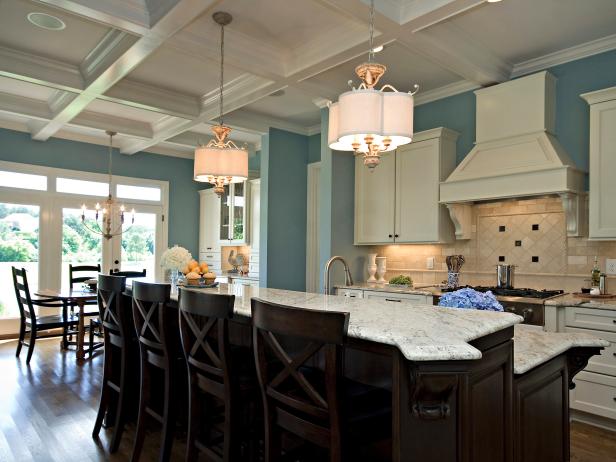 Blue and White Traditional Kitchen