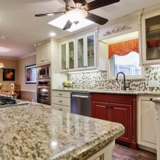 Traditional White Kitchen with Granite Countertops