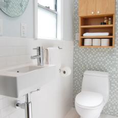 Small Bathroom With Subway and Mosaic Tile