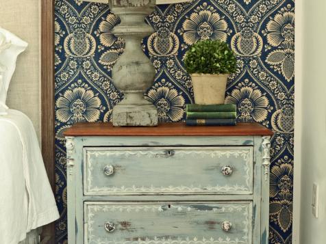 Give Plain Nightstands Rustic Charm With Milk Paint