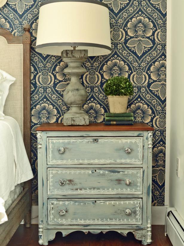 Give Plain Nightstands Rustic Charm With Milk Paint | HGTV