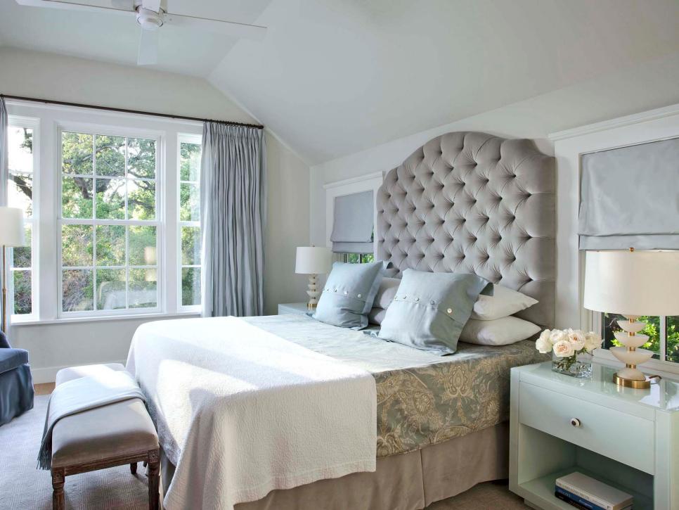 Beautiful Bedrooms 15 Shades Of Gray, Grey Tufted Headboard Bedroom Ideas