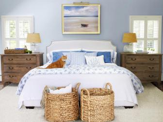 Master Bedroom With Beachy Accessories