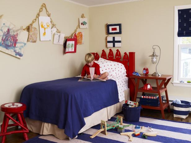 Nautical-Themed Child's Bedroom | HGTV Nautical Themed Kids Bedroom