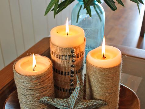 Give Old Candles a Quick, Coastal Makeover
