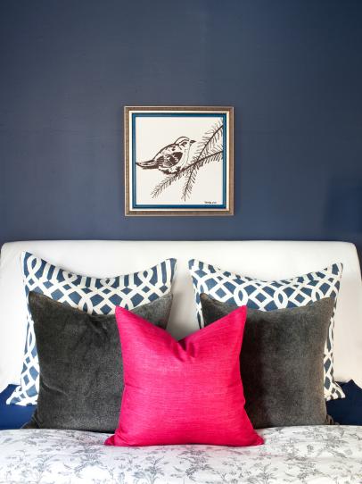 Navy Blue Pink And White Bedroom Hgtv Pair it with grey for a sophisticated bedroom. hgtv photo library