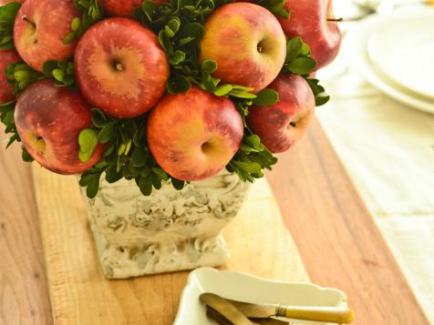 Make an Autumnal Apple Topiary Centerpiece