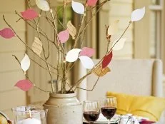 Paper Leaf Centerpiece