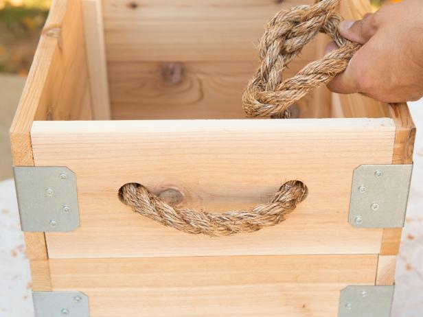 Attaching Rope Handle to Wood Crate