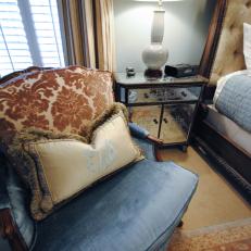 Gorgeous Velvet Chair With Damask Cushion