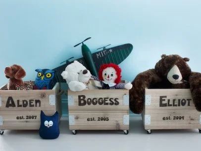 Mobile Wooden Crate Toy Storage HGTV