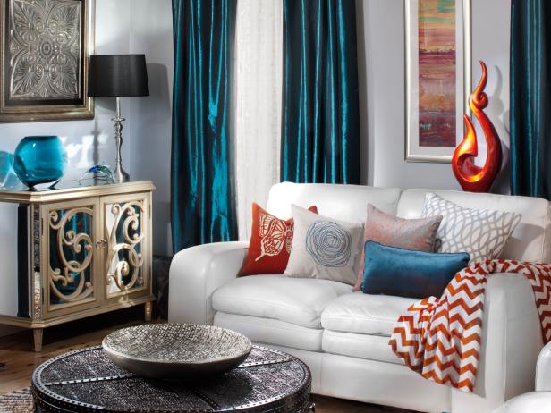 Glamorous Transitional Living Room | Natasha Eustache Garner | HGTV