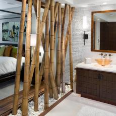 Bamboo Divider in Master Suite