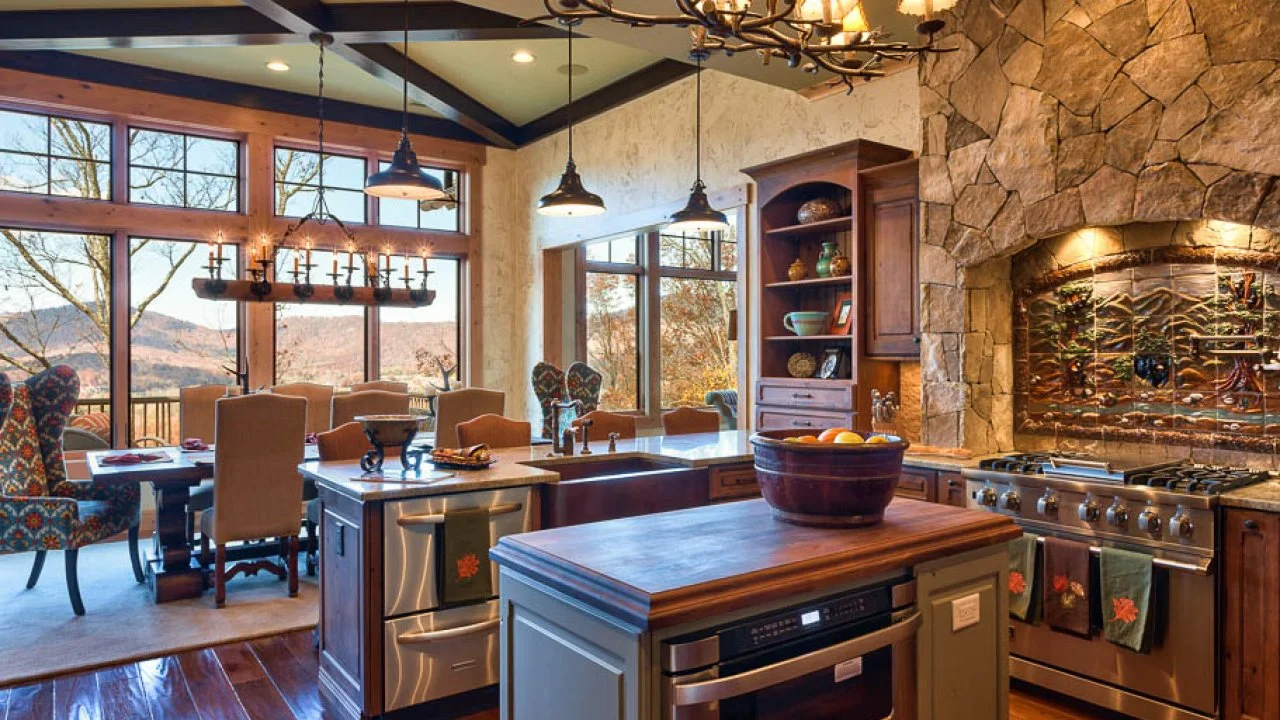 洋書 Country Kitchens Rustic Stone Kitchen With Country Appeal | HGTV