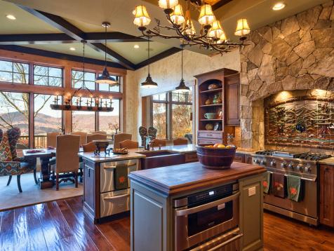 Rustic Stone Kitchen With Country Appeal