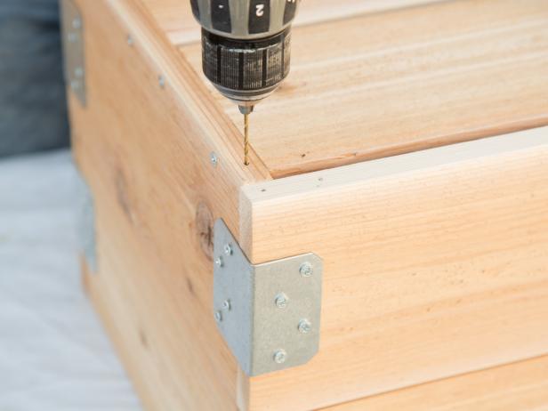 Drilling Hole in Bottom Corner of Wood Crate