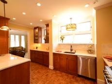 Transitional Kitchen With Wood Cabinetry