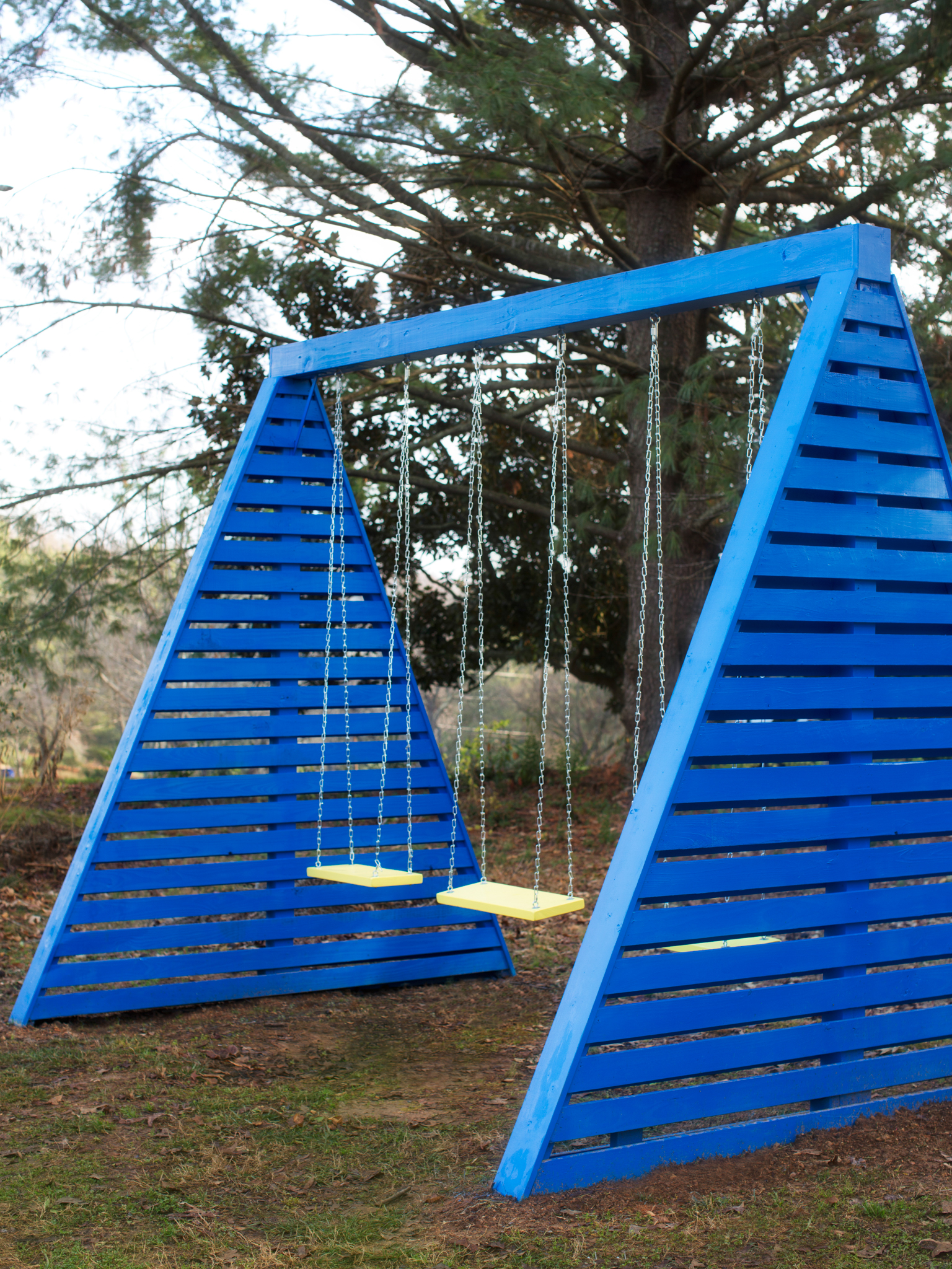 Metal A-Frame Swing Set Frame Stand Fun Play Chair Kids Children Backyard Home 