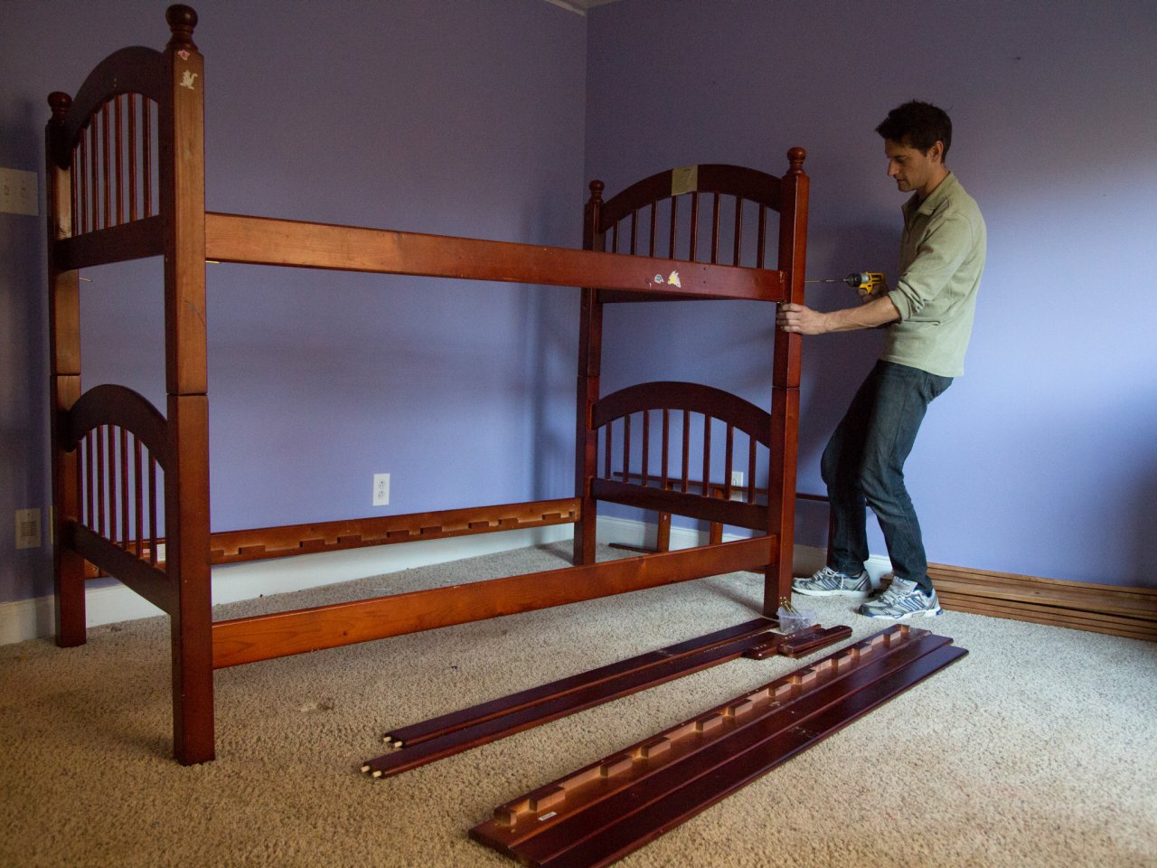 Update a Bunk Bed With Paint and Drapery Panels HGTV