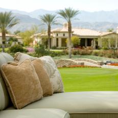 Outdoor Seating with Palm Tree View