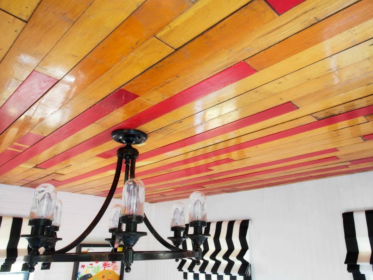 How To Cover A Ceiling With Reclaimed Wood Floors Hgtv