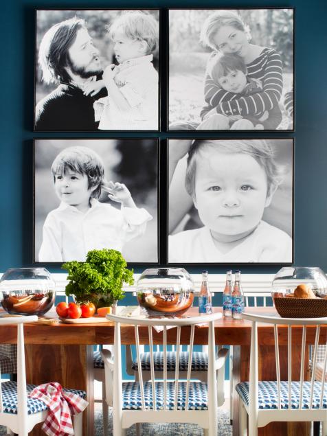 Project 10: Make and frame large family portraits for long neked wall -  House of Hepworths